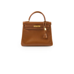 Hermes Kelly 28 Courchevel Gold - Stamp B Square