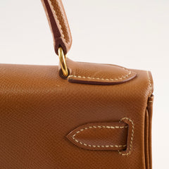 Hermes Kelly 28 Courchevel Gold - Stamp B Square