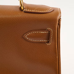 Hermes Kelly 28 Courchevel Gold - Stamp B Square