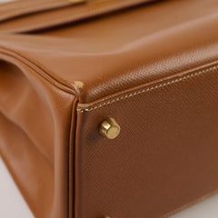 Hermes Kelly 28 Courchevel Gold - Stamp B Square