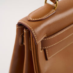 Hermes Kelly 28 Courchevel Gold - Stamp B Square