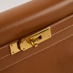 Hermes Kelly 28 Courchevel Gold - Stamp B Square