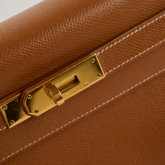 Hermes Kelly 28 Courchevel Gold - Stamp B Square