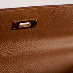 Hermes Kelly 28 Courchevel Gold - Stamp B Square