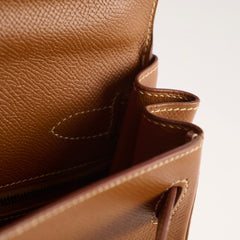 Hermes Kelly 28 Courchevel Gold - Stamp B Square