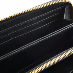 Christian Dior Long wallet black lambskin