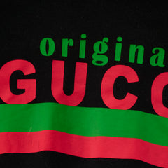Gucci Logo Cotton T-Shirt Black Size XS