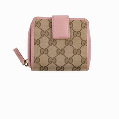 Gucci GG Canvas Bi-Fold Wallet Pink