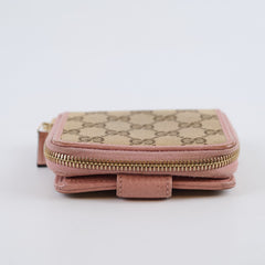 Gucci GG Canvas Bi-Fold Wallet Pink