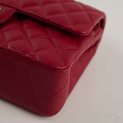 Chanel Small Classic Flap Rasberry Red Caviar 24 Series