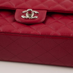 Chanel Small Classic Flap Rasberry Red Caviar 24 Series