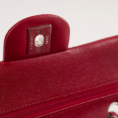 Chanel Small Classic Flap Rasberry Red Caviar 24 Series