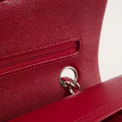 Chanel Small Classic Flap Rasberry Red Caviar 24 Series