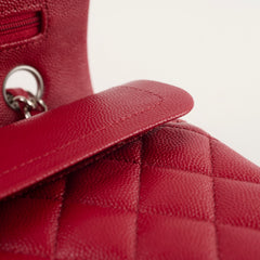 Chanel Small Classic Flap Rasberry Red Caviar 24 Series