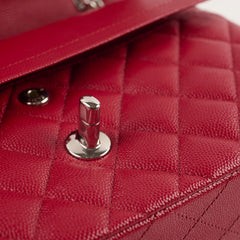 Chanel Small Classic Flap Rasberry Red Caviar 24 Series