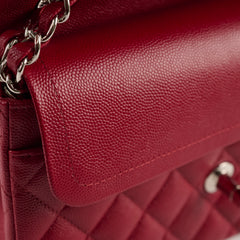 Chanel Small Classic Flap Rasberry Red Caviar 24 Series