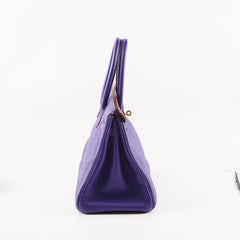 Hermes Birkin 30 Iris Clemence GHW A stamp (2017)