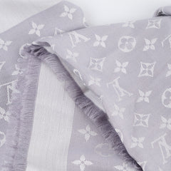 Louis Vuitton Monogram Denim Shawl Scarf Grey