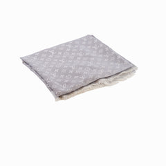 Louis Vuitton Monogram Denim Shawl Scarf Grey