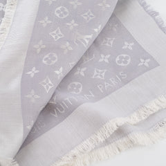 Louis Vuitton Monogram Denim Shawl Scarf Grey