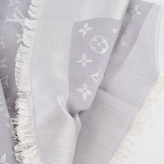 Louis Vuitton Monogram Denim Shawl Scarf Grey