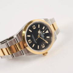 Rolex Explorer 36mm Oystersteel Two Toned Black Dial 2023