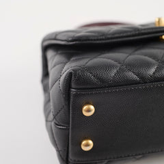 Chanel Coco Handle Small Lizard Caviar Black