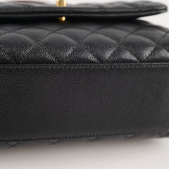 Chanel Coco Handle Small Lizard Caviar Black