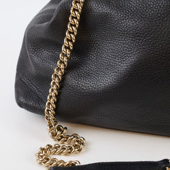 Gucci Soho Chain Hobo Shoulder Bag Black