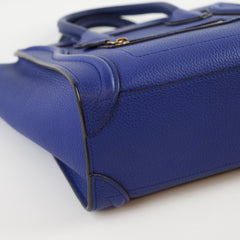 Celine Nano Luggage Blue - light hairline scratches and rubbing on hardware