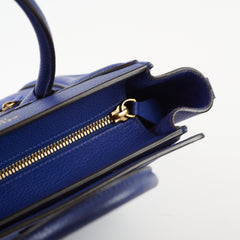 Celine Nano Luggage Blue - light hairline scratches and rubbing on hardware