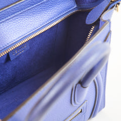Celine Nano Luggage Blue - light hairline scratches and rubbing on hardware