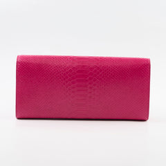 Saint Laurent Kate Clutch Tassel Python Fuchsia Pink
