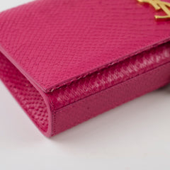Saint Laurent Kate Clutch Tassel Python Fuchsia Pink