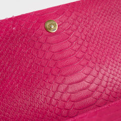 Saint Laurent Kate Clutch Tassel Python Fuchsia Pink
