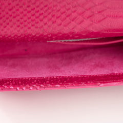 Saint Laurent Kate Clutch Tassel Python Fuchsia Pink