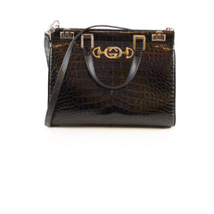 Gucci Crocodile Zumi Black Medium