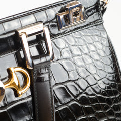 Gucci Crocodile Zumi Black Medium