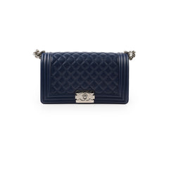 Chanel Old Medium Boy Navy