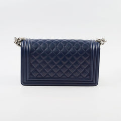 Chanel Old Medium Boy Navy