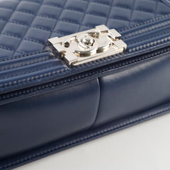 Chanel Old Medium Boy Navy
