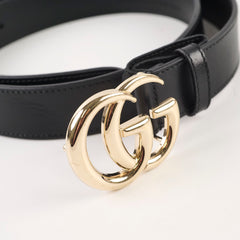 Gucci Marmont Belt Black Light Gold HW size 90