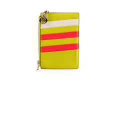 Christian Dior Tri-Colour Diorissimo Card Holder Vert Acide