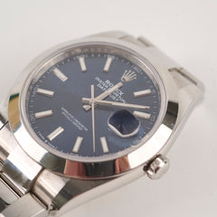 Rolex Datejust 41mm Blue Dial Watch 126300 (2019)