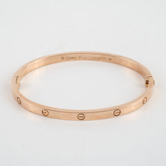 Cartier Love Bracelet Small Model Size 16 Pink Gold