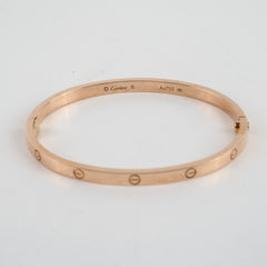 Cartier Love Bracelet Small Model Size 16 Pink Gold