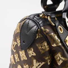 Louis Vuitton 28 Speedy Sequin Gold Monogram