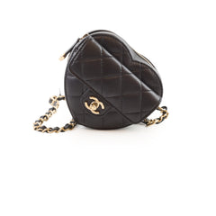 Chanel Heart Belt Bag Black