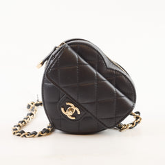 Chanel Heart Belt Bag Black
