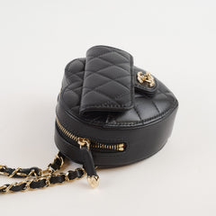 Chanel Heart Belt Bag Black